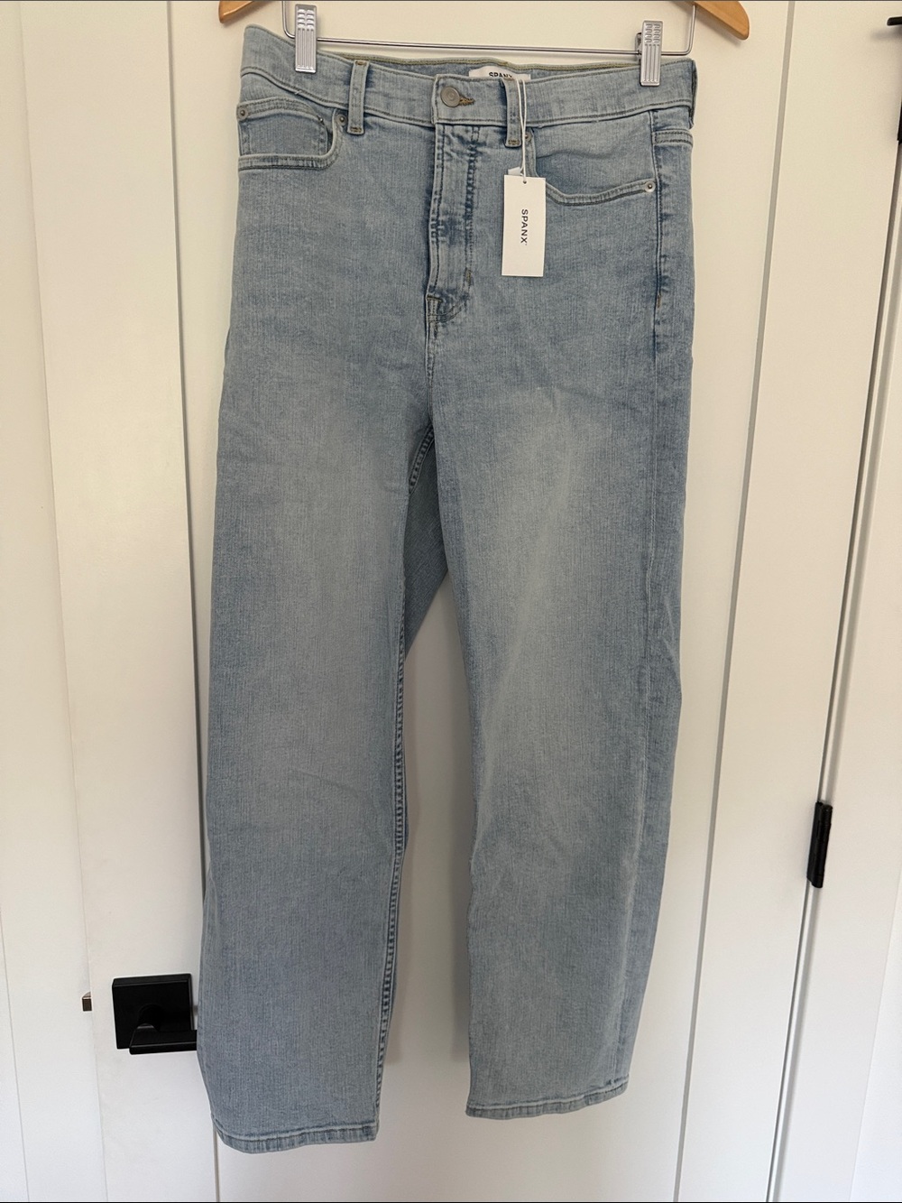 NWT SPANX Light Blue Straight-Leg Jeans